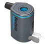 Bestway PowerTouch Pocket Akku-Luftpumpe (200 l/min) in Grau mit USB-Ladekabel.