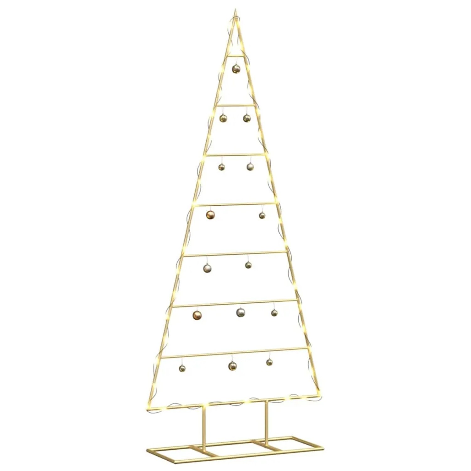 vidaXL Metall Weihnachtsbaum Gold 125 cm Pulverbeschichteter Stahl 42019165