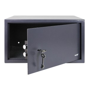 HMF 49204-11 Safe Tresor Schlüssel Möbeltresor Laptop Ordner 45 x 25 x 36 cm Anthrazit
