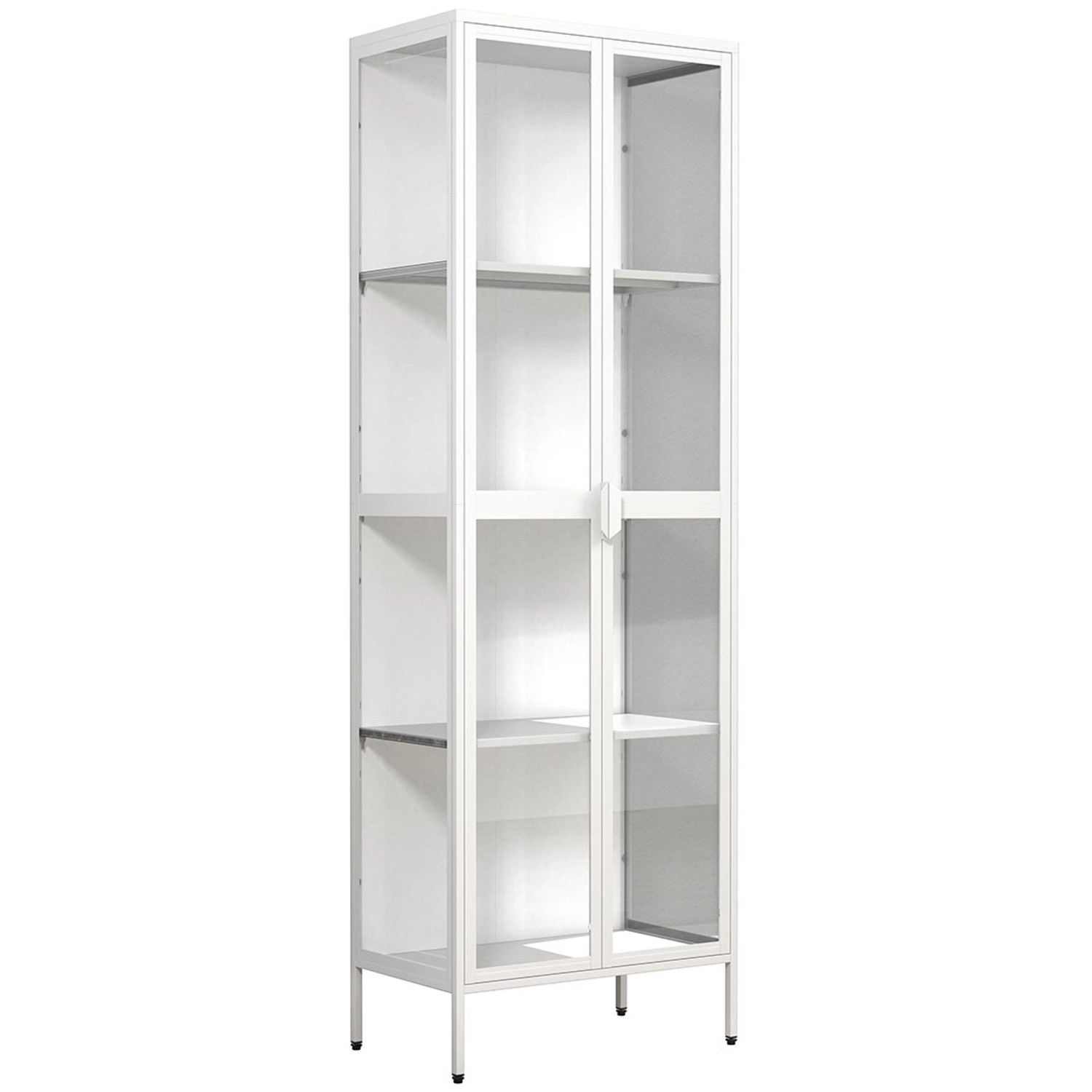ebuy24 FlokaXXL Vitrinenschrank 2 Türen Weiß günstig online kaufen