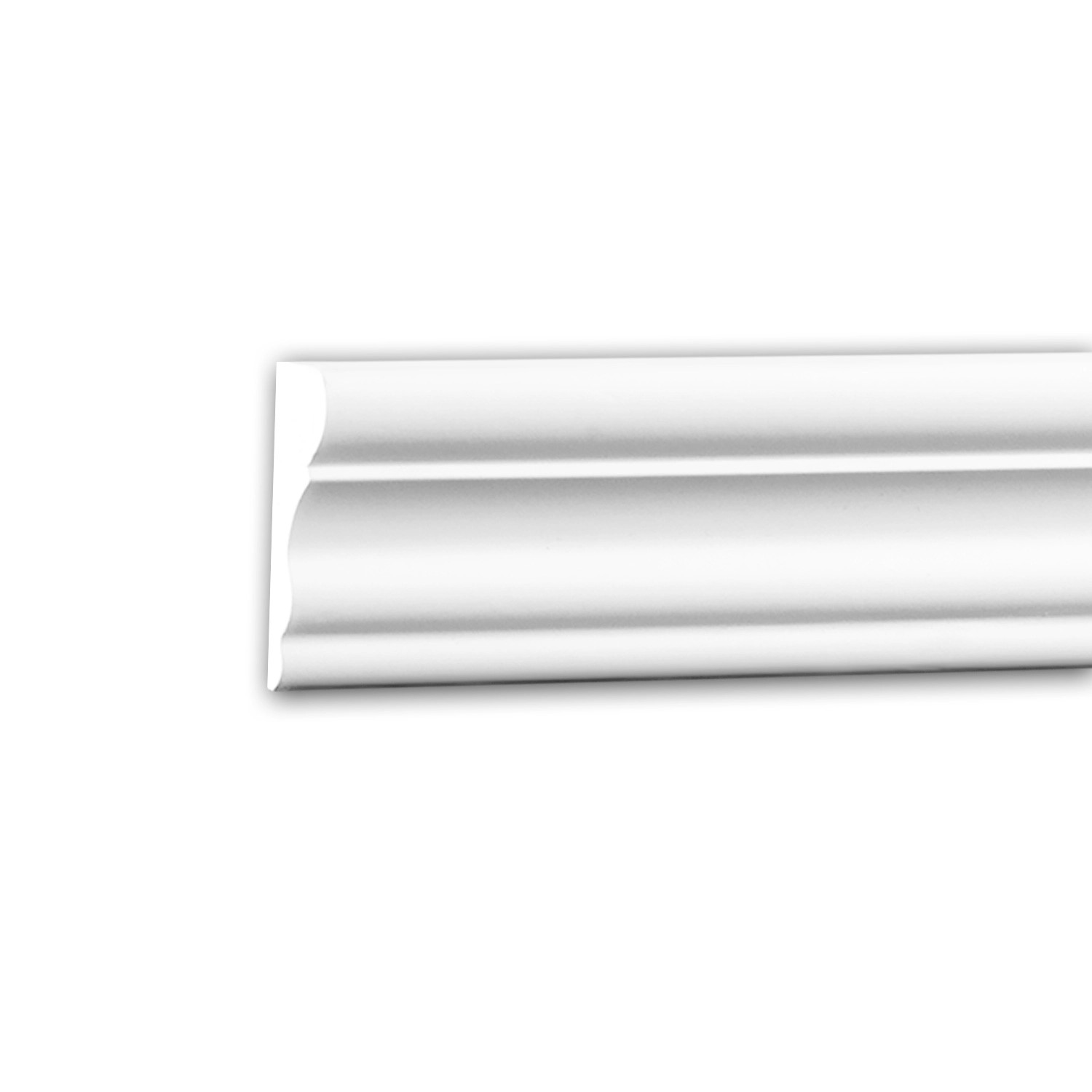 PROFHOME 151377 Wand- und Friesleiste Stuckleiste Zierleiste Friesleiste 2 m 200 cm x 1,7 cm x 5,2 cm Weiß