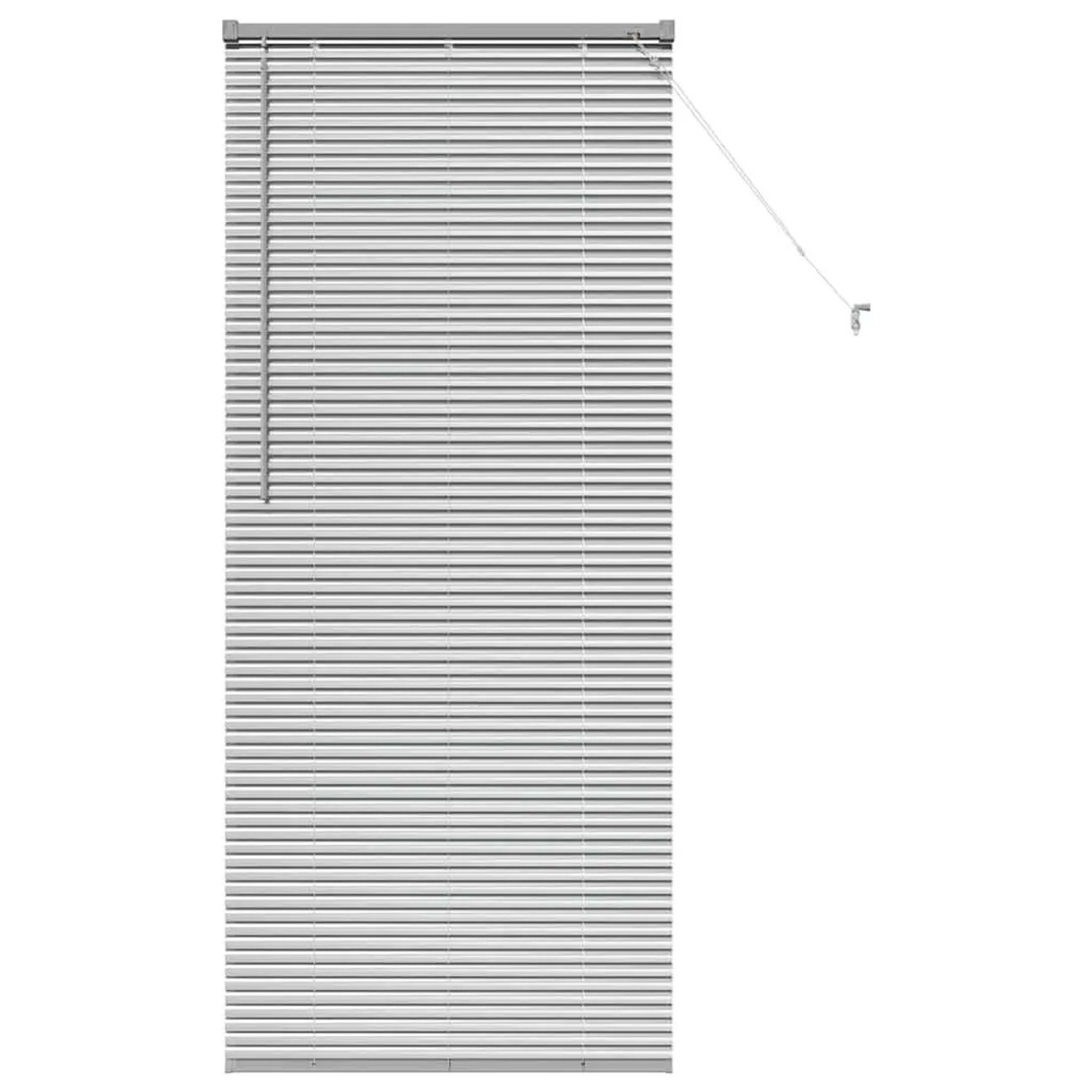 vidaXL Balkenjalousien mit Vorhängen Silber 175 x 80 cm Aluminium 42005918 günstig online kaufen