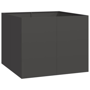 vidaXL Pflanzkübel Schwarz 100x100x80 cm Stahl 860822