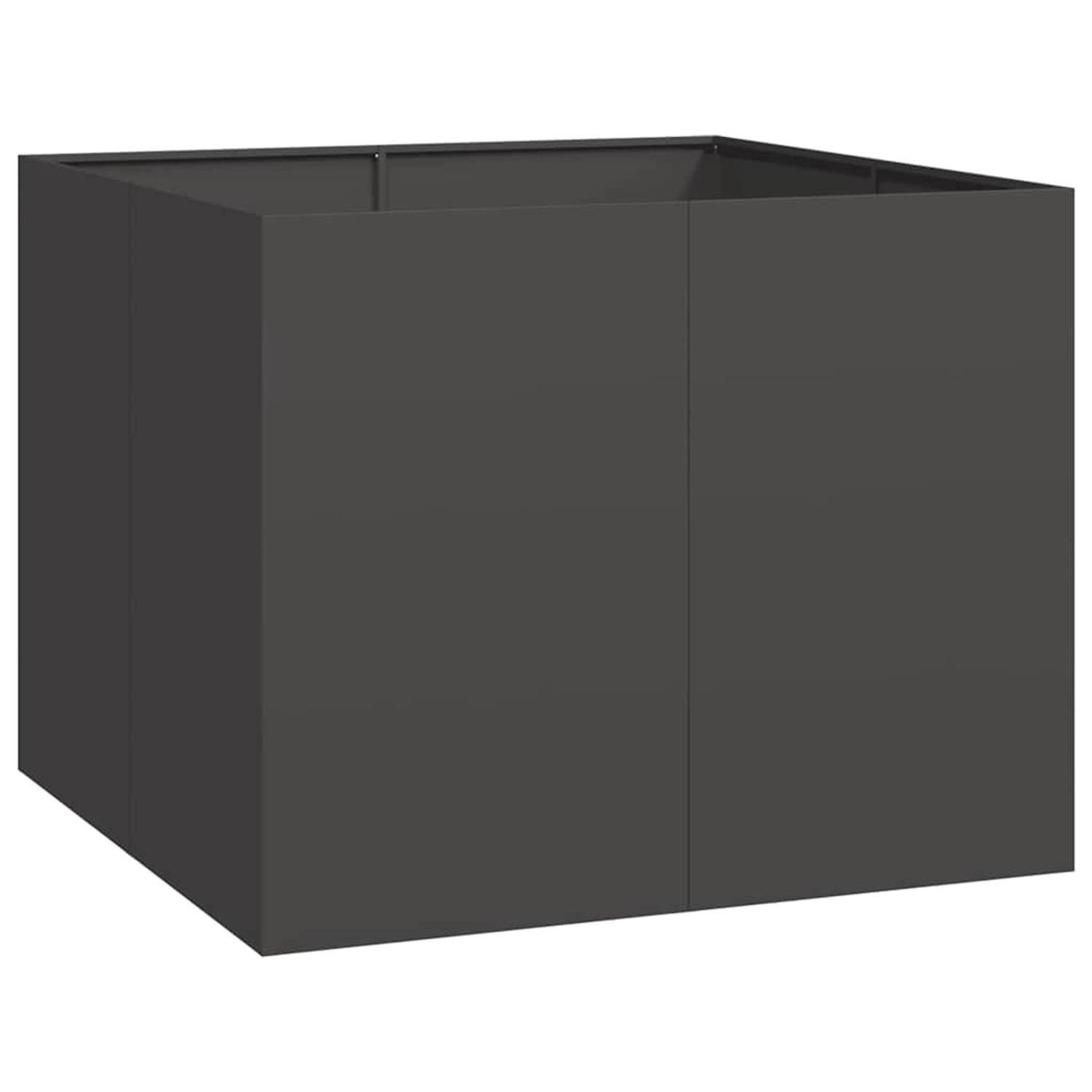 vidaXL Pflanzkübel Schwarz 100x100x80 cm Stahl 860822 günstig online kaufen