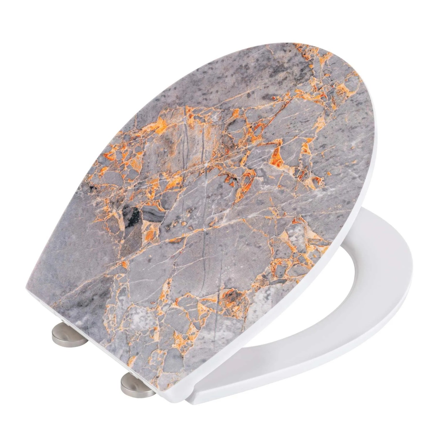 Wenko Premium WC-Sitz Grey Marble aus Duroplast mit Absenkautomatik_9