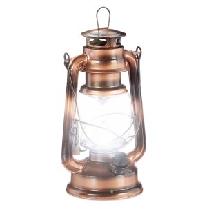 Relaxdays Sturmlaterne LED Eisen Kupfer Dimmbar 24 cm x 15 cm x 11,5 cm