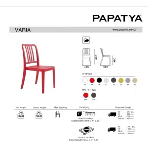 Papatya Stuhl Varia Rot 04