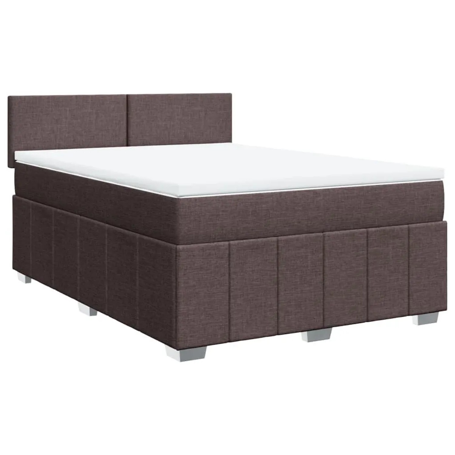vidaXL Boxspringbett mit Matratze Dunkelbraun 140x200 cm Stoff 3289387 günstig online kaufen