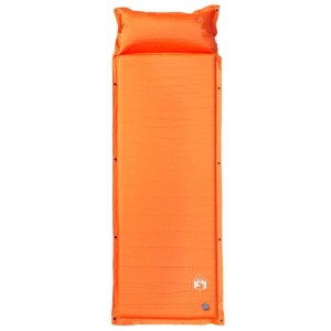vidaXL Selbstaufblasende Isomatte mit Kissen Orange 4007129