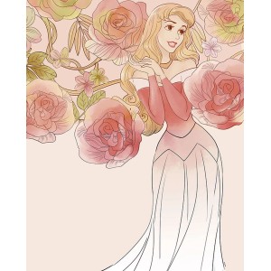 Disney Poster Dornröschen in Rosa (40x50 cm) als Fototapete für Mädchenzimmer.