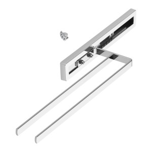 SOTECH Handtuchauszug STYLE, 2-armig, chrom poliert, ausziehbar. Inkl. Befestigungsschrauben für Bad und Küche.