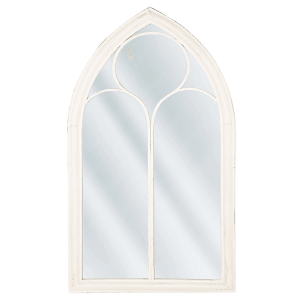 Beliani Wandspiegel TRELLY Weiss 5x62x113