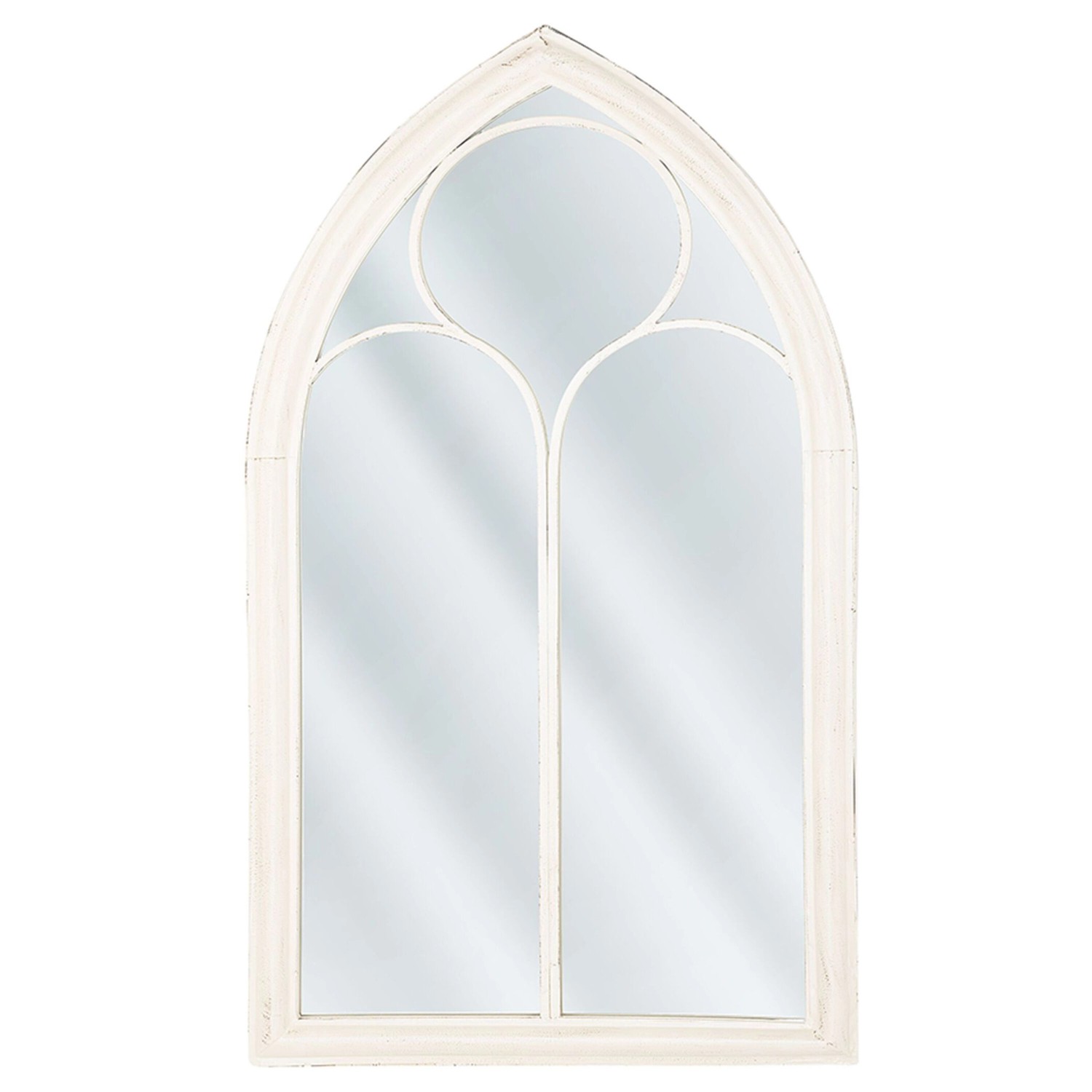 Beliani Wandspiegel TRELLY Weiss 5x62x113