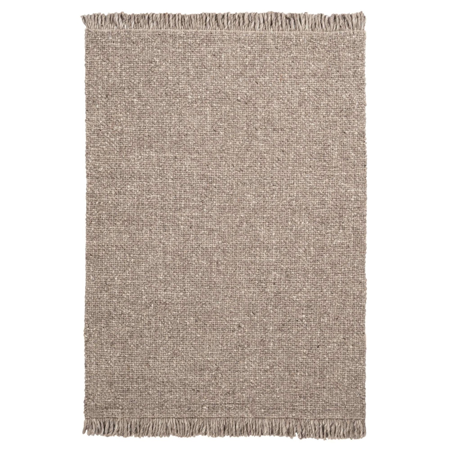 MeGusta Kurzflor Teppich Uni Modern Taupe Wolle 80x150 cm Clara günstig online kaufen