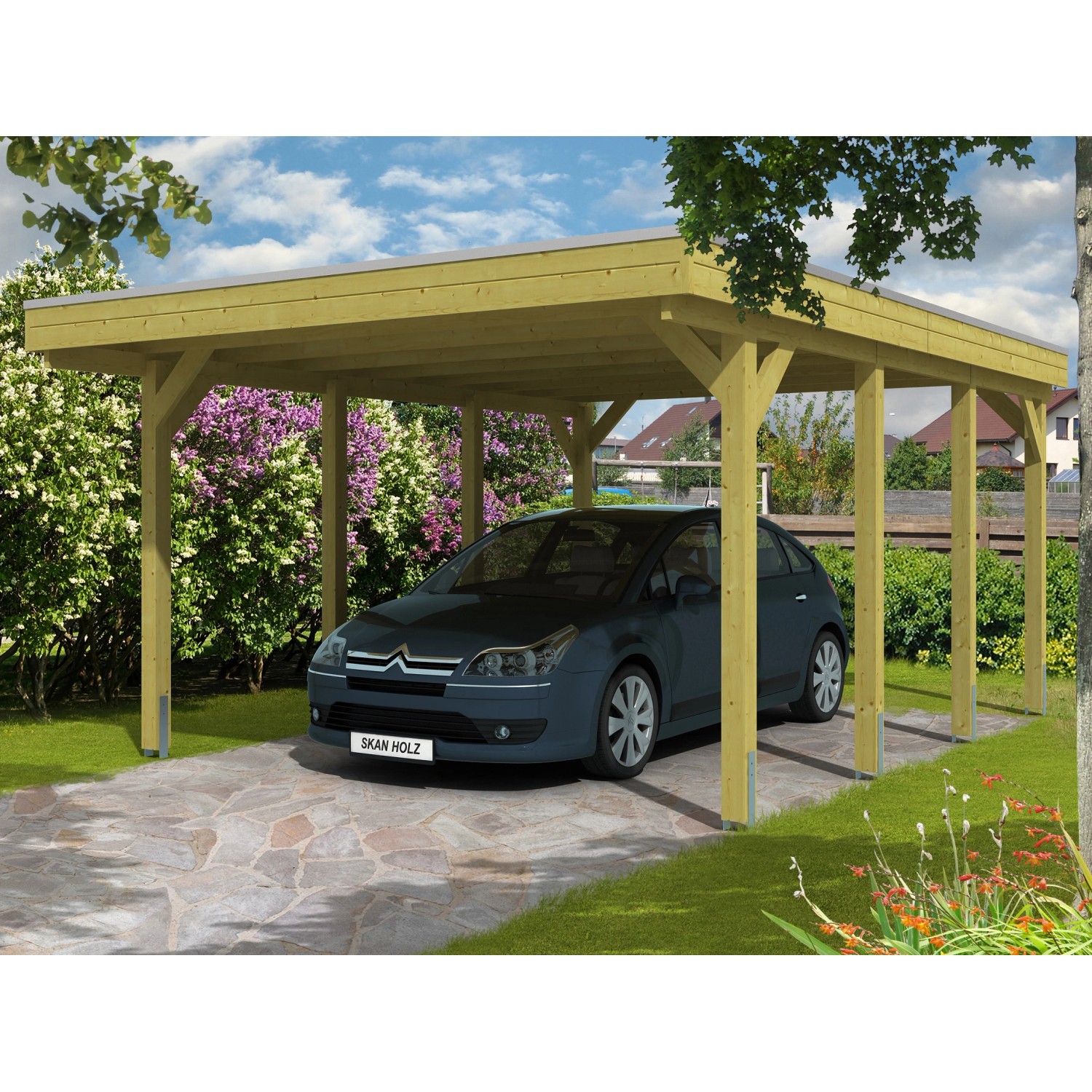 Skan Holz Carport Friesland 397 cm x 555 cm günstig online kaufen