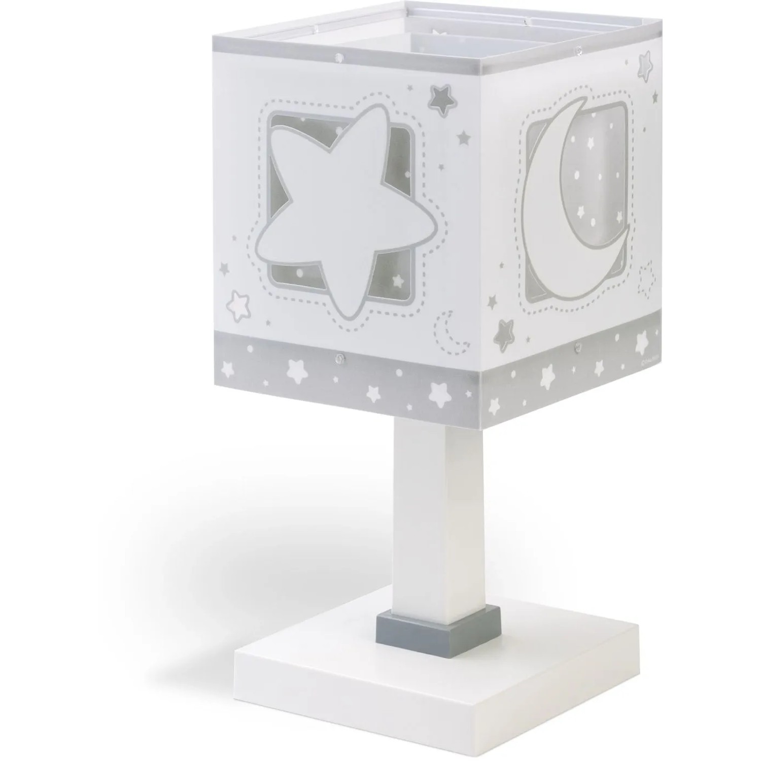Dalber  Tischlampe LED Nachtlicht für Kinder Luna und Sterne Grau