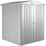 Biohort Metall-Gerätehaus Europa, silber-metallic, 2,4 m², mit Doppeltür. Gerätehäuser für den Garten.