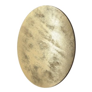 Licht-Erlebnisse LED Wandlampe Holz Metall Ø 35 cm Rund In Gold 3000 K
