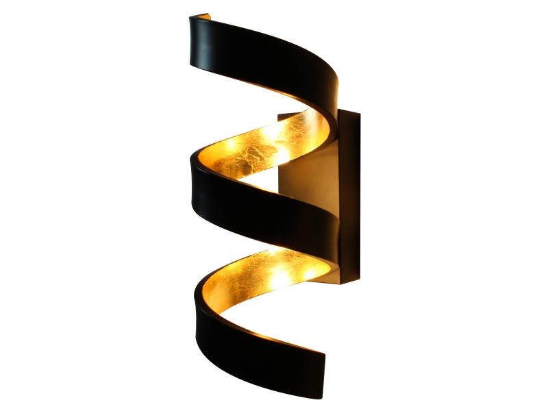 Luce 10 26 cm Design LED-Wandleuchte x cm Schwarz-Gold Helix 13 x cm