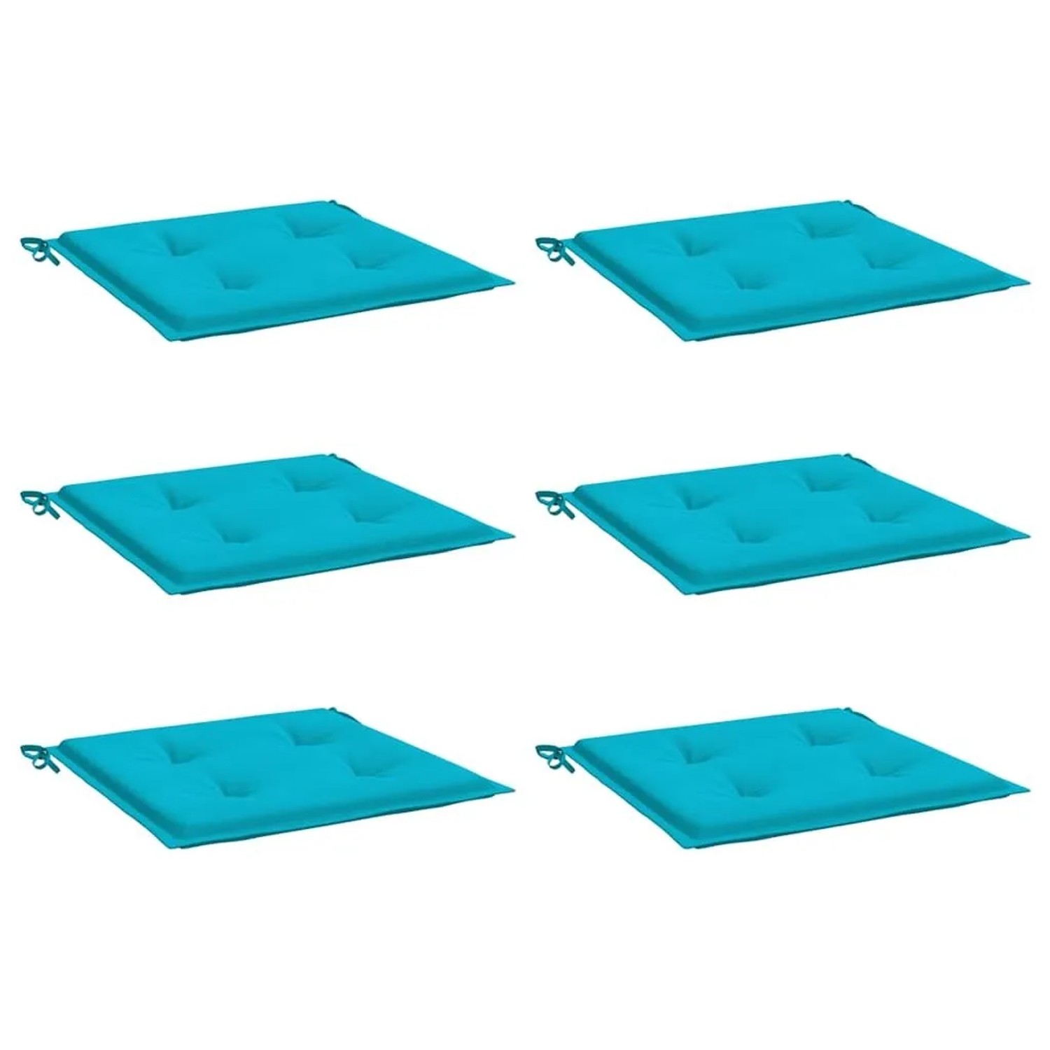 vidaXL Gartenstuhl-Kissen 6 Stk Türkis 40x40x4 cm Stoff 361031 günstig online kaufen