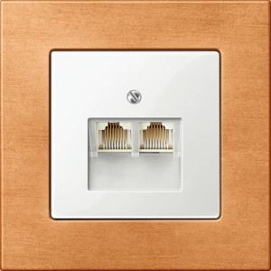 Merten UAE Abdeckung 2-fach System M Polarweiß für Telefondosen.