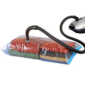 Wenko Vakuum Aufbewahrungssystem 136x92cm mit Staubsauger zum platzsparenden Verstauen von Kleidung.