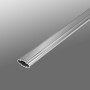 Pura Federprofil aus Aluminium in Edelstahloptik, 200 cm Länge, für Zaunbau & Sichtschutz.