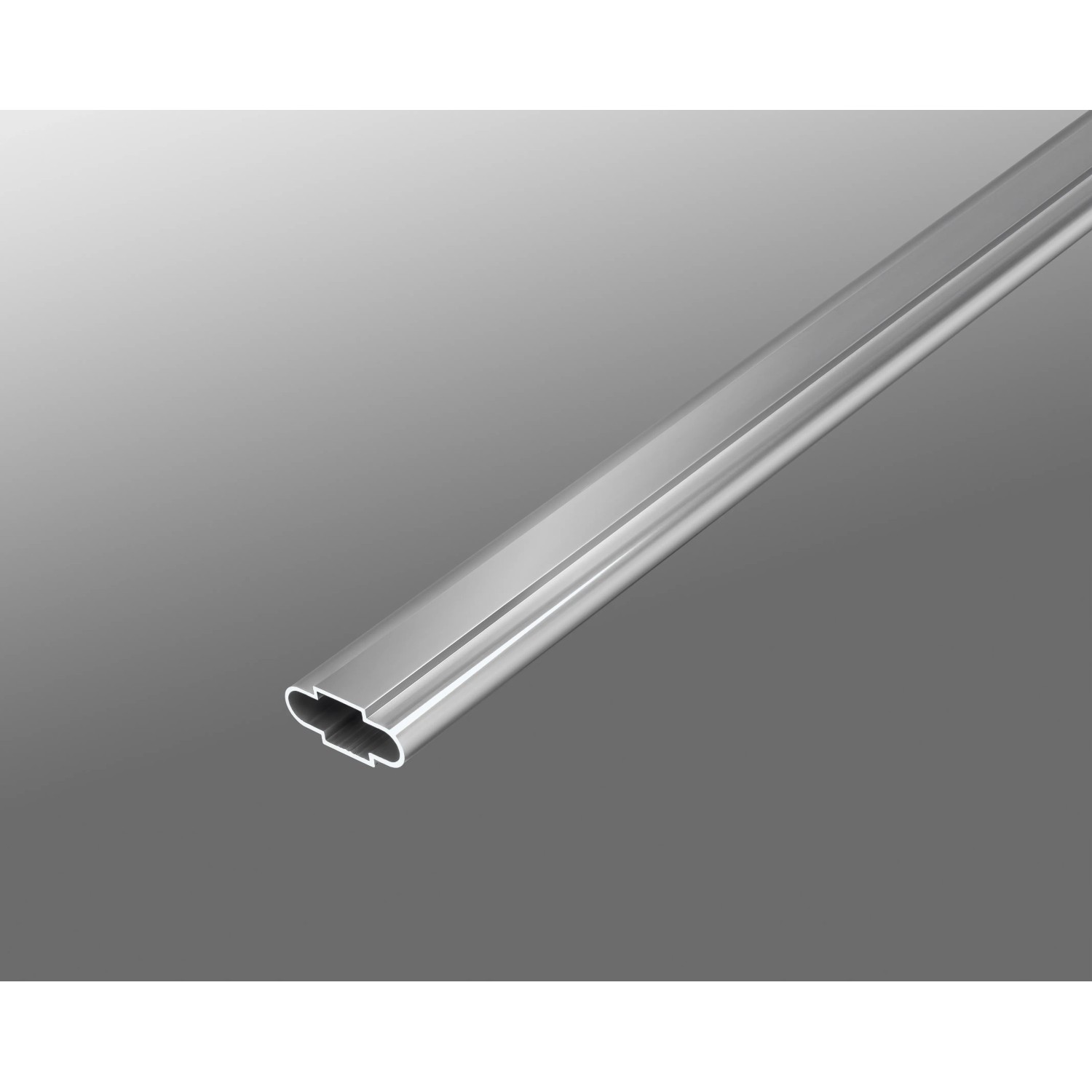 Pura Federprofil aus Aluminium in Edelstahloptik, 200 cm Länge, für Zaunbau & Sichtschutz.