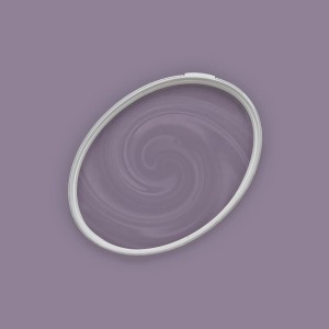 Offener Eimer Tadessi Wandfarbe Color Vista Dunkellavendel matt. Violette Dispersion mit Farbwirbel, ideal für bunte Wände.