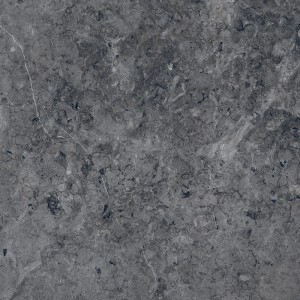 Feinsteinzeug Bodenfliese in Anthrazit, 60x60 cm, polierte Steinoptik für Innenräume.