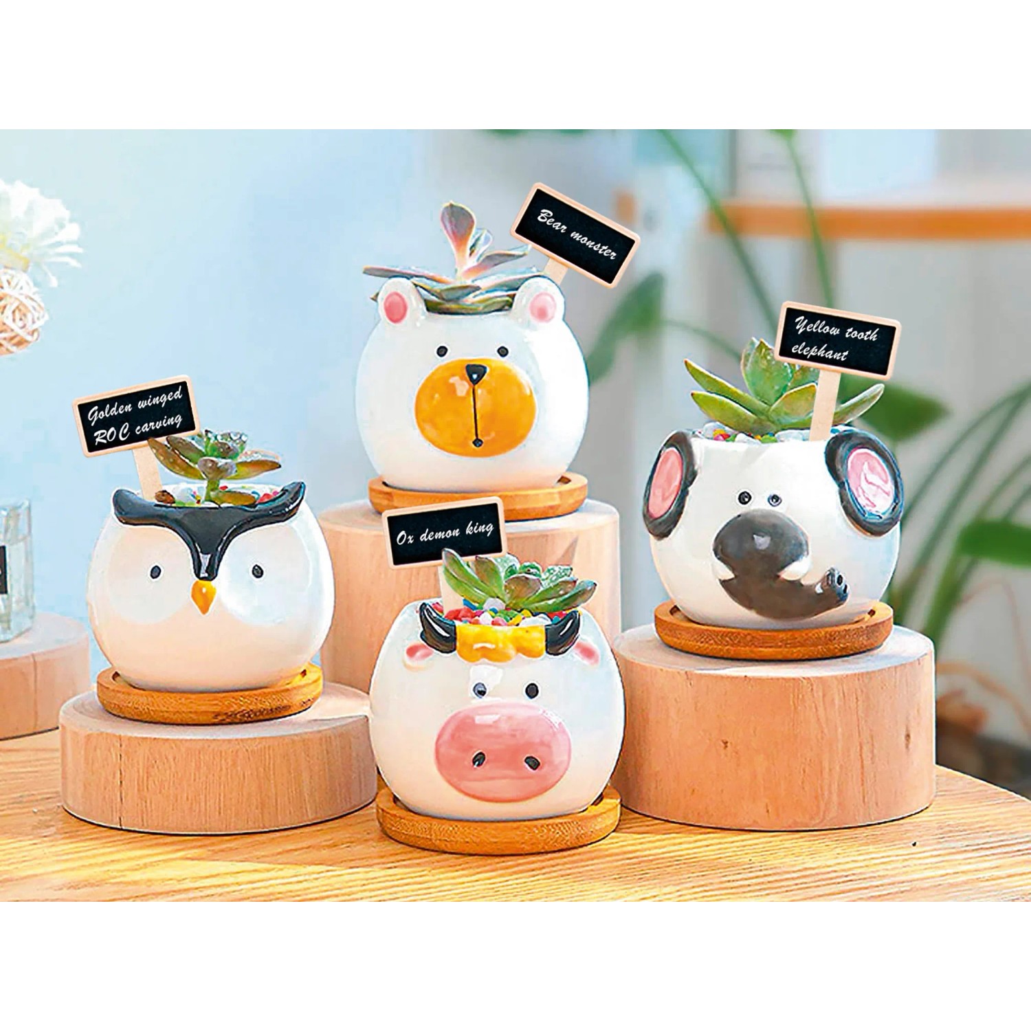 10 Holz-Pflanzstecker mit Kreidetafel zum Beschriften für Kräuter, Gemüse und Blumen.