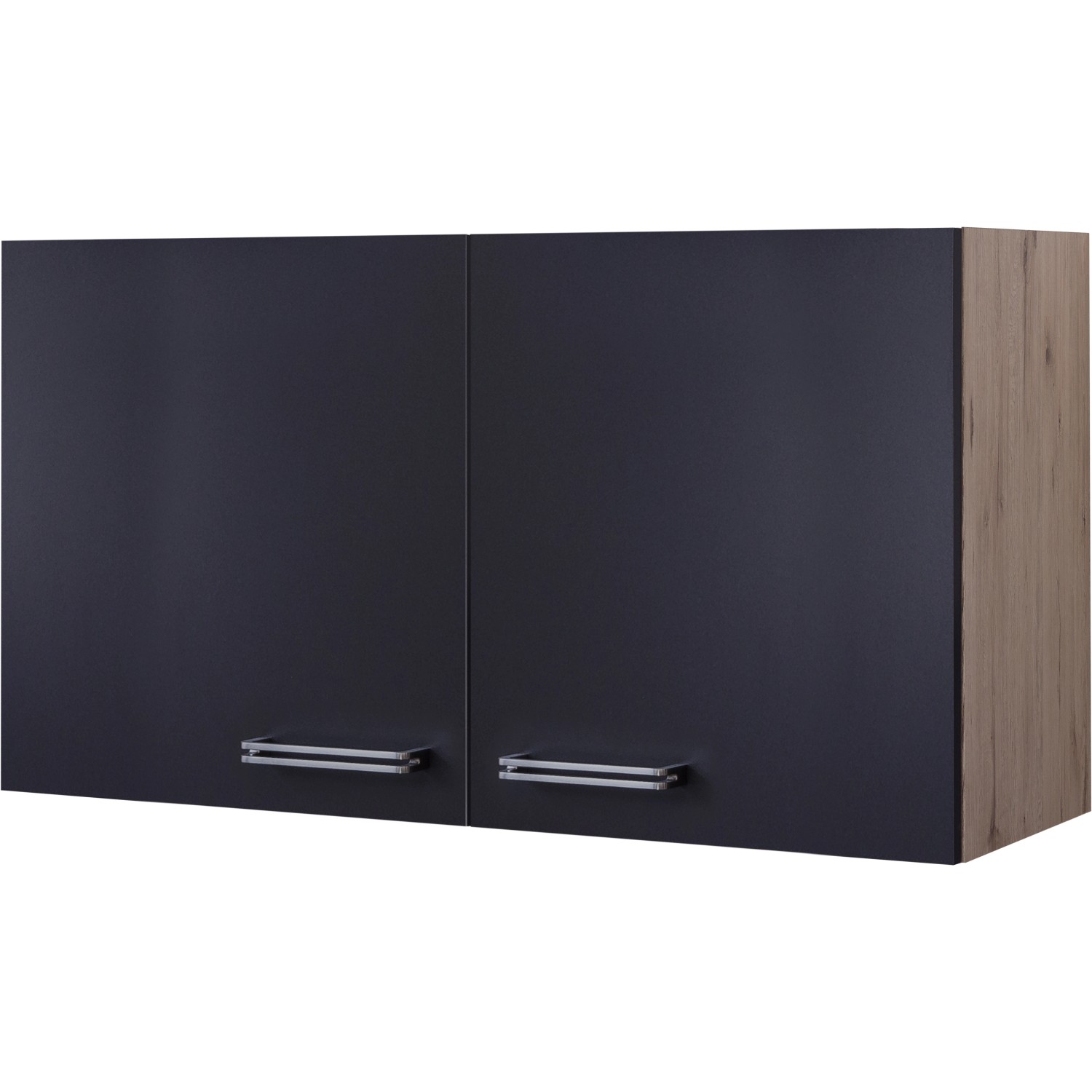 Flex-Well Exclusiv Hängeschrank Lara 100 cm Anthrazit-San Remo Eiche