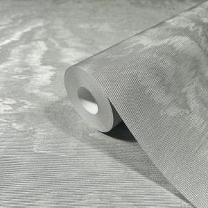 Rolle Marburg Vliestapete Metalloptik Hammerschlag Silber, glänzend.