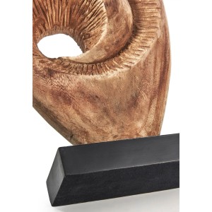 Kobolo Dekofigur Holzdeko Holzfigur FLOW Holz in Braun
