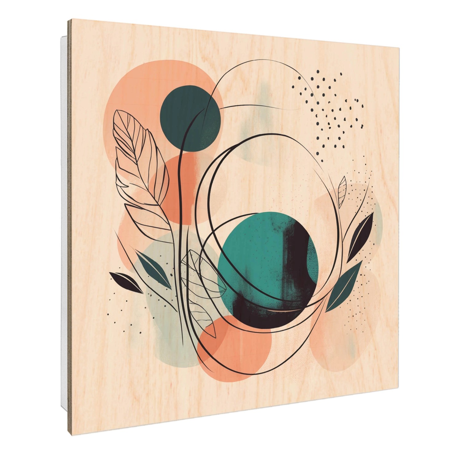 Banjado Schlüsselkasten mit Holzfront 30x30cm Weiß Scharnier Links 50 Haken günstig online kaufen