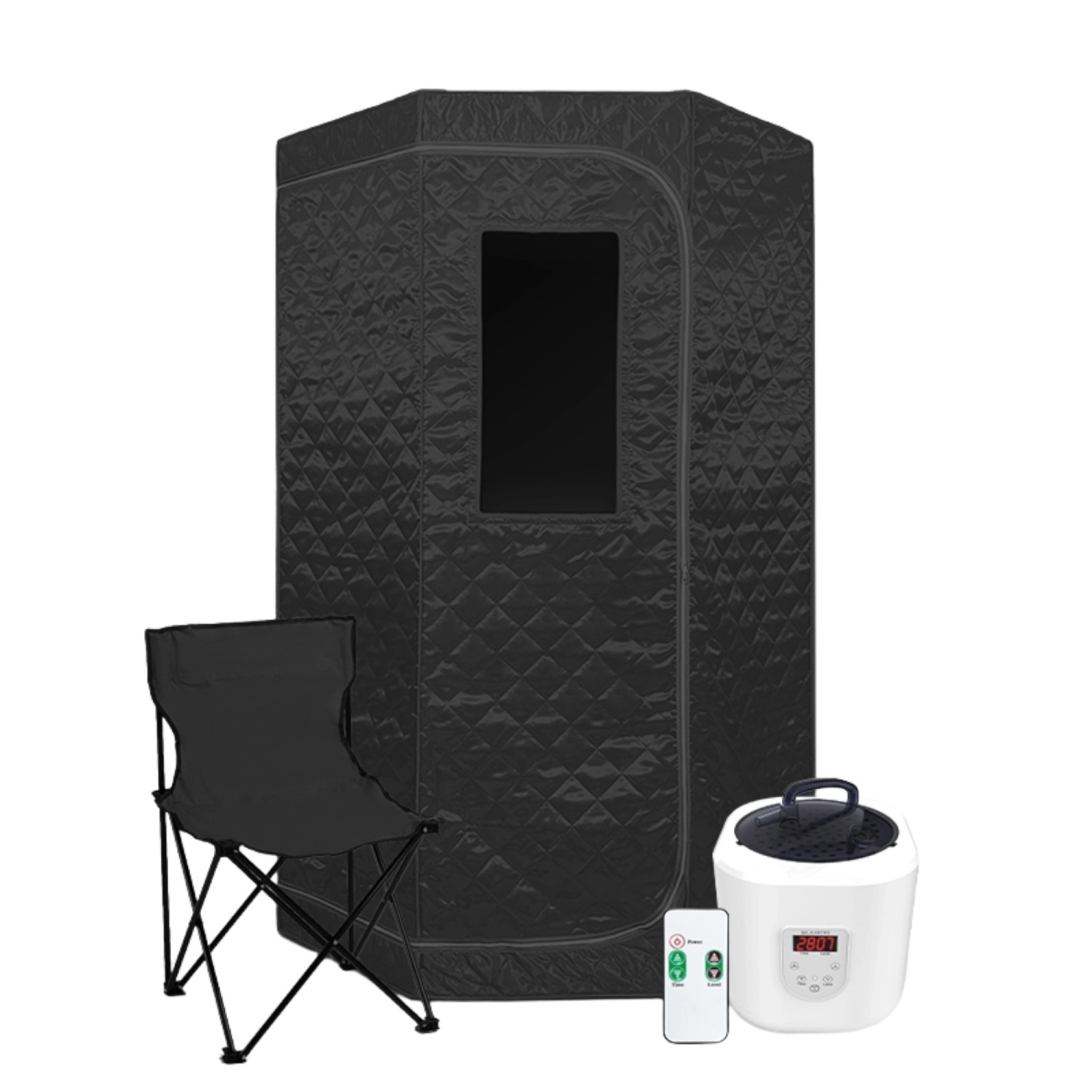 Sanotechnik Dampfsauna Tragbar 90 cm x 90 x 190 cm Schwarz günstig online kaufen