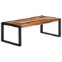 vidaXL Couchtisch aus Akazie Massivholz mit schwarzem Stahlgestell, 110x60x40 cm.