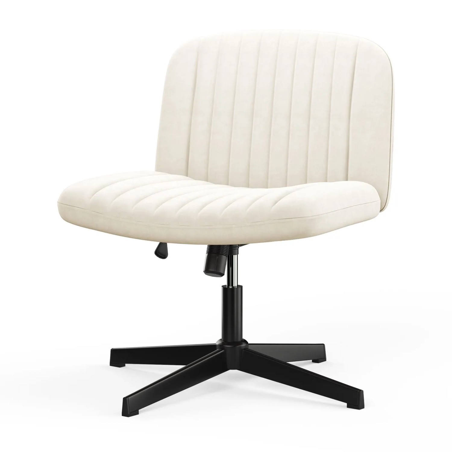 Rattantree Bürostuhl Armlos Criss Cross Design mit Verstellbarer Höhe 90 cm Beige
