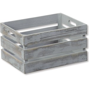 Kesper Aufbewahrungsbox aus Holz, 3er Set, grau gewischt, aus FSC®-zertifiziertem Holz.