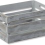 Kesper Aufbewahrungsbox aus Holz, 3er Set, grau gewischt, aus FSC®-zertifiziertem Holz.