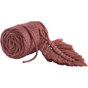 Makramee-Garnrolle in Mauve, 5 mm dick, 500 g, gedreht für Bastelarbeiten.