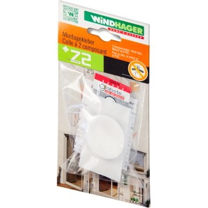 Windhager 2-Komponenten Montagekleber-Set für Insektenschutzrahmen, zur Befestigung ohne Schrauben.