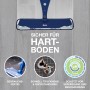 Bona Reiniger für Stein, Fliesen & Laminat. Wischer mit Reiniger-Hinweis für streifenfreie Reinigung.