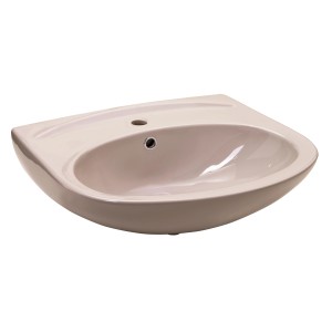 Sanitop-Wingenroth Waschbecken 60 cm, Manhattangrau, für Badezimmer und Gäste-WC.