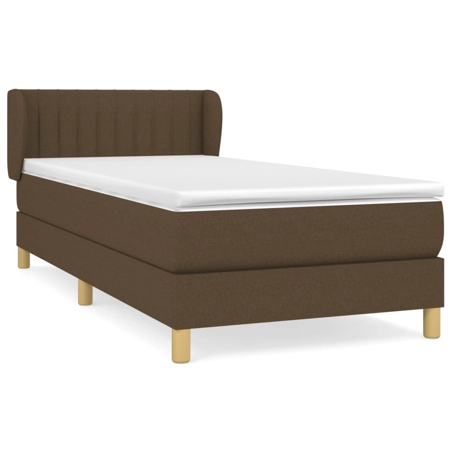 vidaXL Boxspringbett mit Matratze Dunkelbraun 80x200 cm Stoff1372250 günstig online kaufen