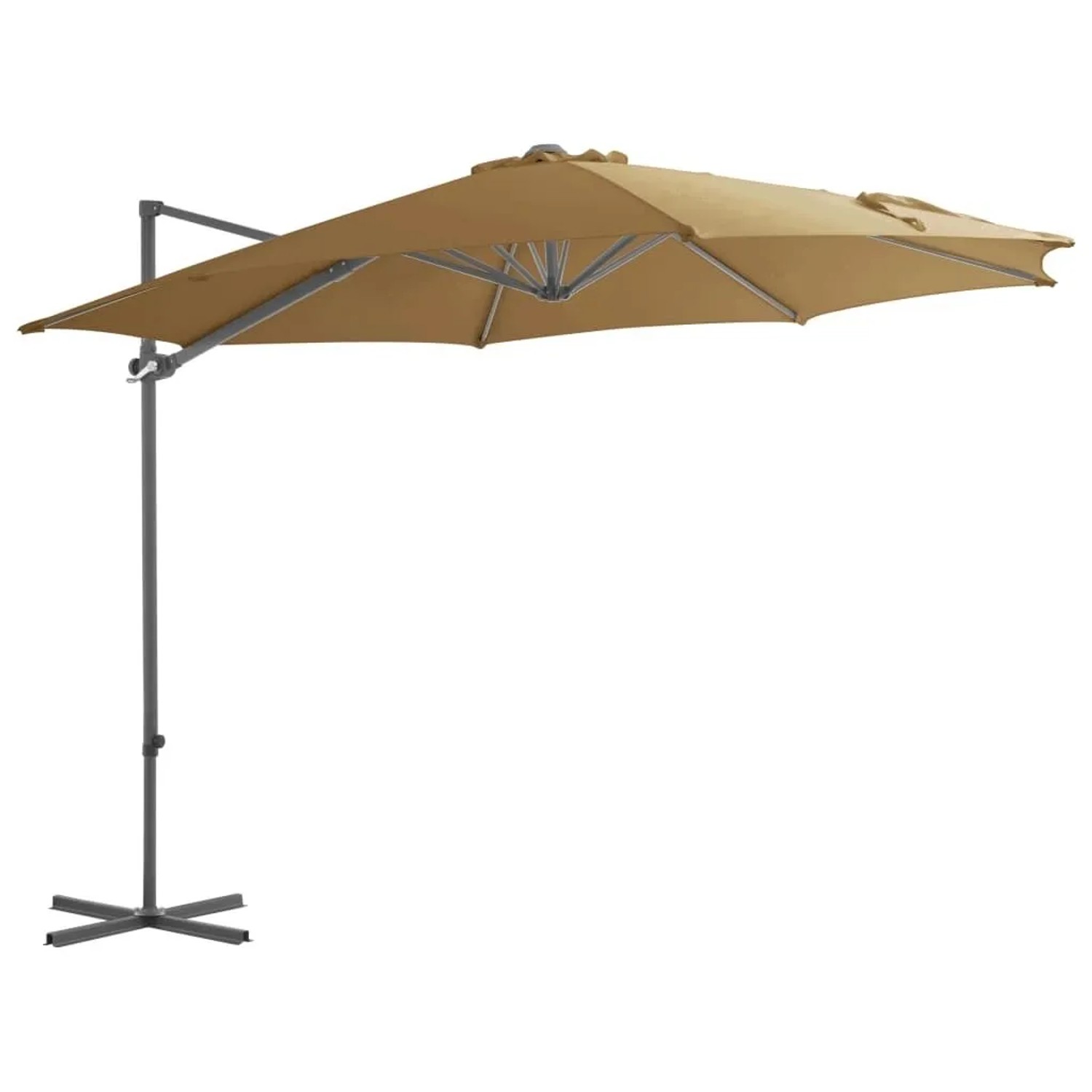 vidaXL Ampelschirm mit Stahl-Mast 300 cm Taupe 44631