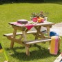 Soulet Picknicktisch für Kinder aus FSC®-Holz, 90x89x56,5 cm, ideal für den Garten.