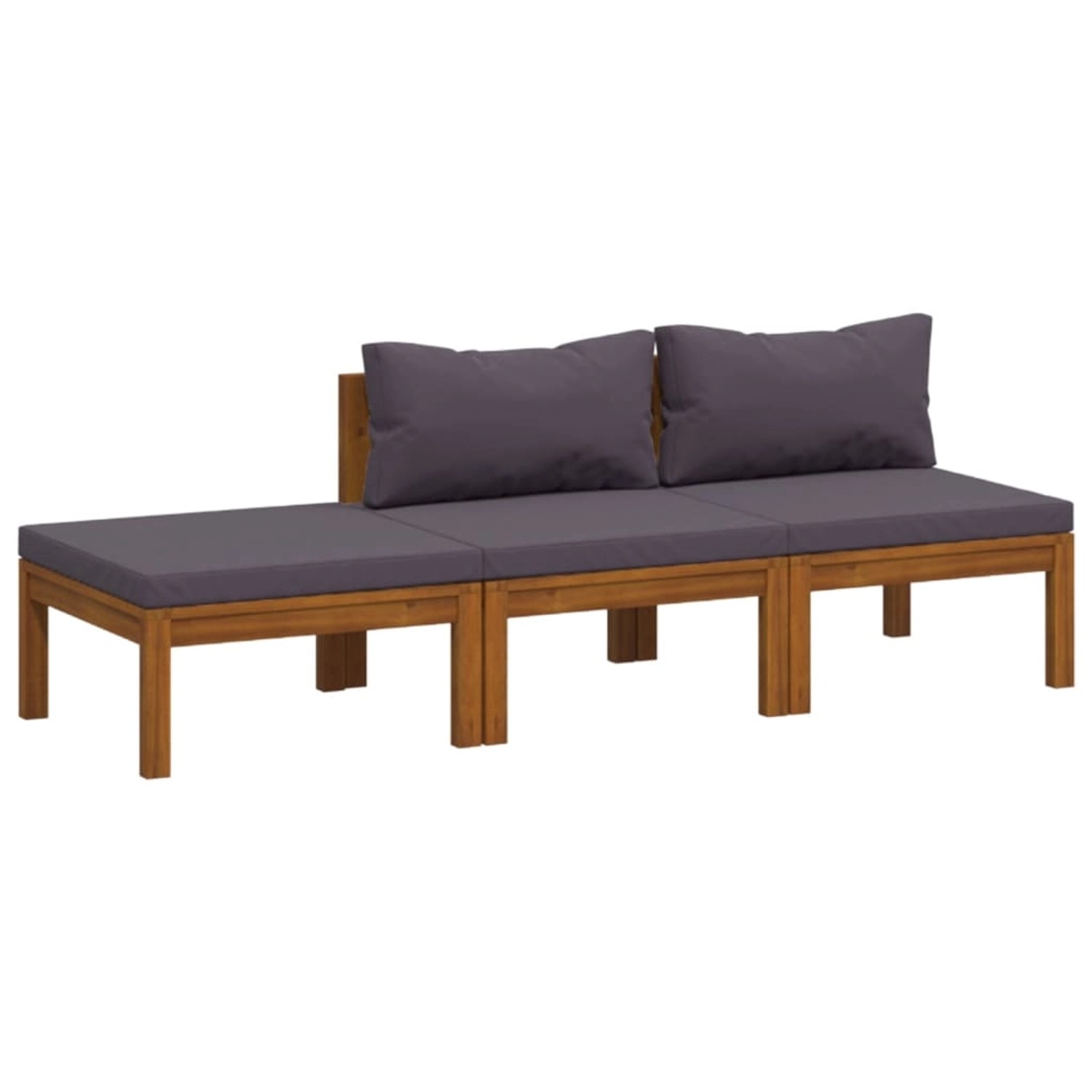 vidaXL 3-Tlg Garten-Lounge-Set mit Auflage Massivholz Akazie 3086920