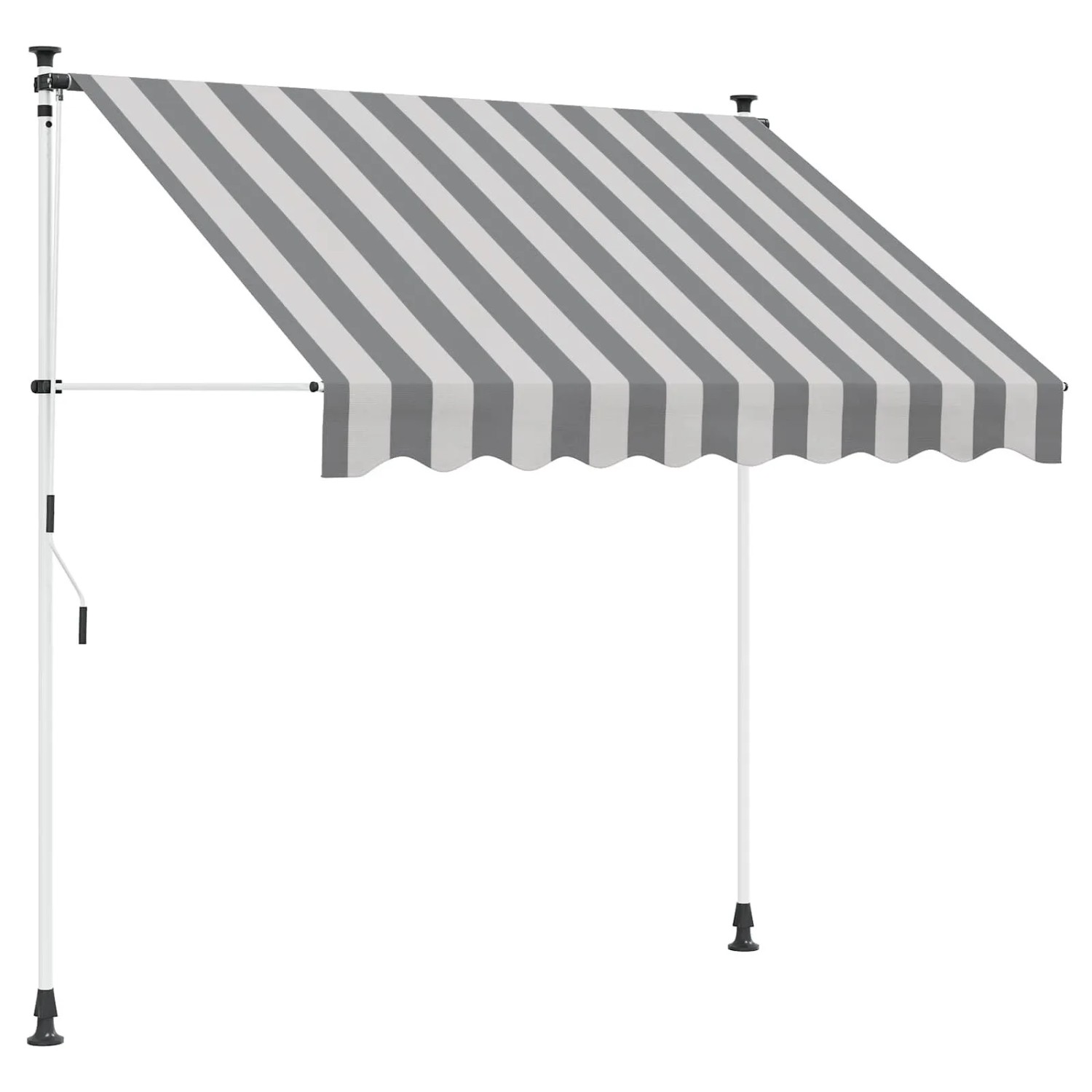 vidaXL Manuell Einziehbare Markise Anthrazit und Weiß 350 cm 42037028