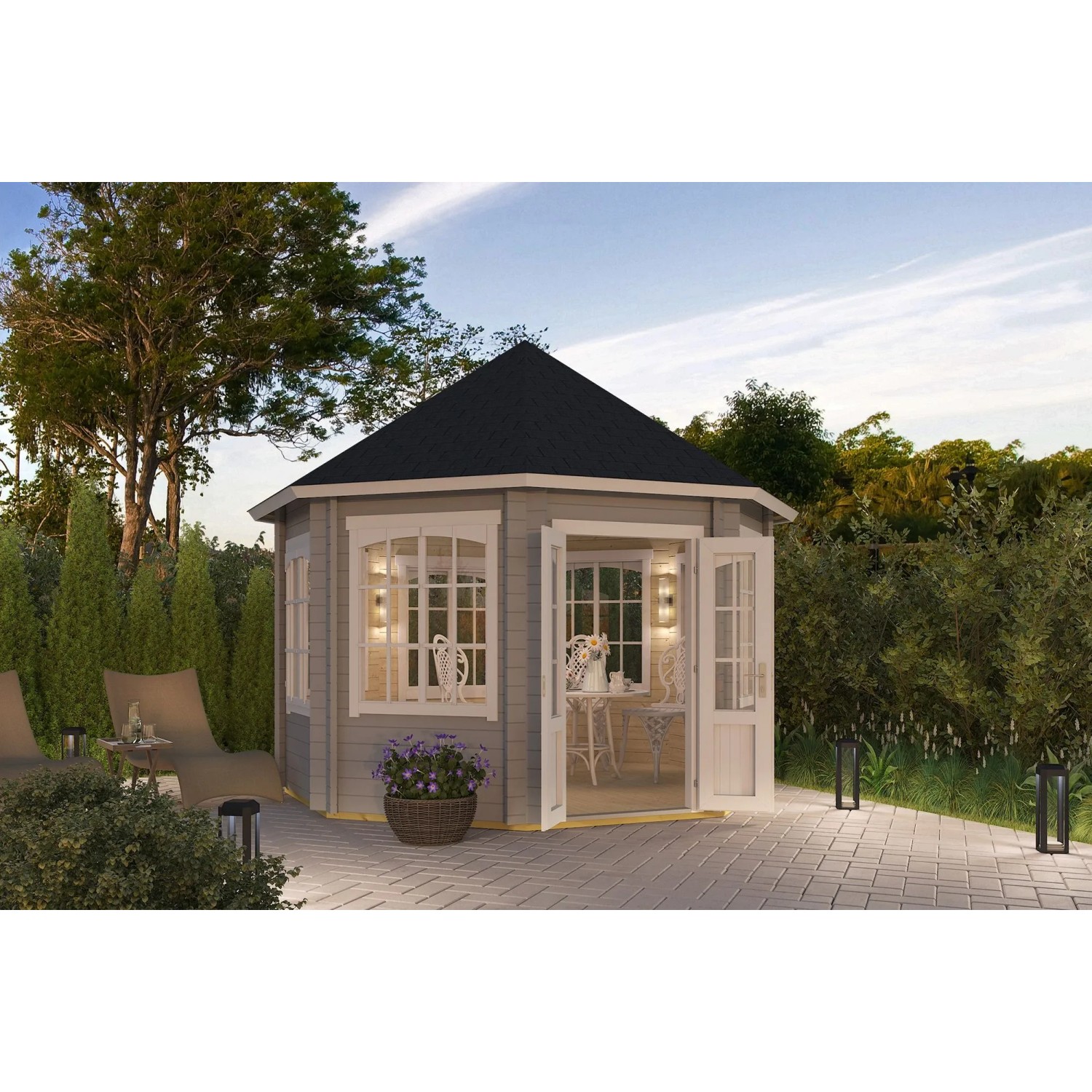 Lasita Pavilion Jamaica 346,8 cm x 346,8 cm Lichtgrau